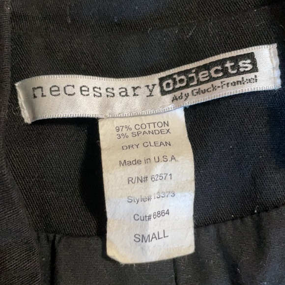 necessary objects Black Tuxedo Inspired Cotton/Spandex Jacket/Coat Small - Picture 2 of 6